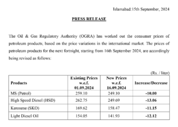 Significant relief announced in petroleum prices.