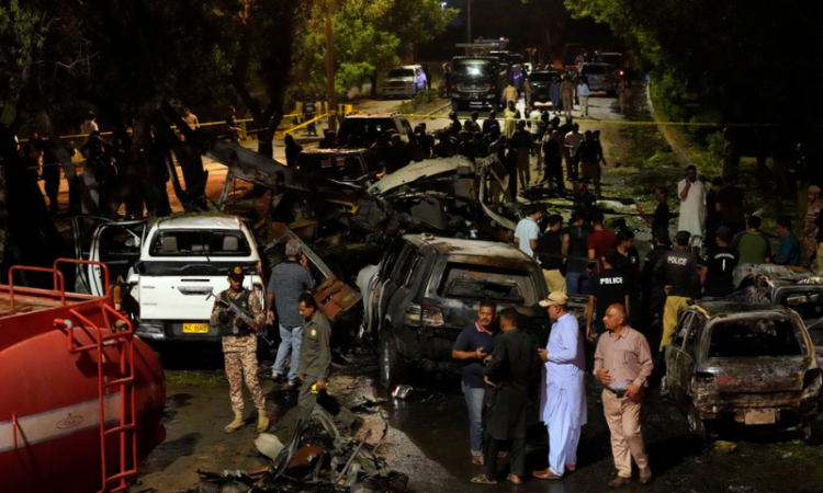 Suicide car bomb attack targets convoy of Chinese citizens near Karachi airport