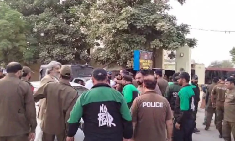 PTI leaders arrested outside Adiala jail