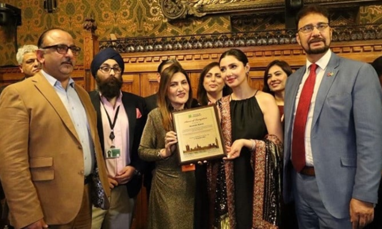 UK Parliament honours Mahira Khan for her contributions to cinema and culture