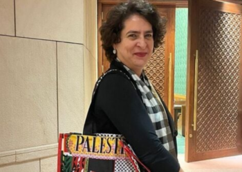 Priyanka Gandhi takes "Palestine" bag to parliament