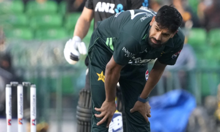 Haris Rauf injured in tri-nation series opener as New Zealand set strong target