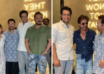 Shah Rukh, Salman, and Aamir Khan reunite at 'Loveyapa' screening