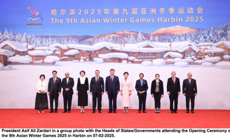 Zardari attends opening ceremony of Asian Winter Games in China