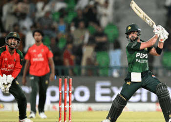 Farhan, Hasan Nawaz shine as Pakistan post mammoth total against Bangladesh