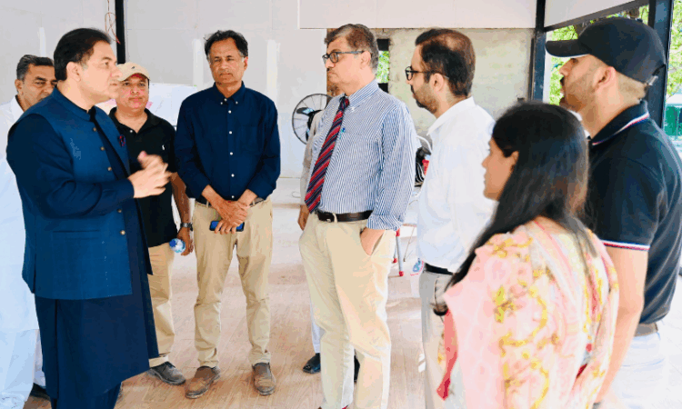Chairman CDA inspects progress on Islamabad’s Gardenia Hub project