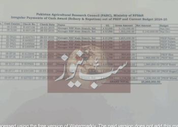 Massive corruption scandal hits PARC: over Rs250 million embezzled in five months