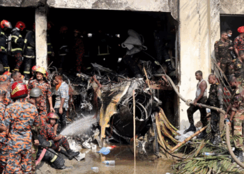 19 dead as Bangladesh Air Force plane crashes into school campus in Dhaka