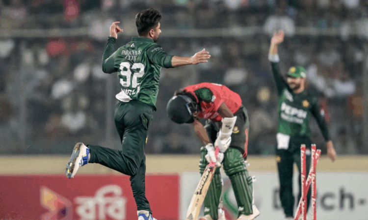 Farhan, Mirza star as Pakistan crush Bangladesh by 75 runs in third T20I