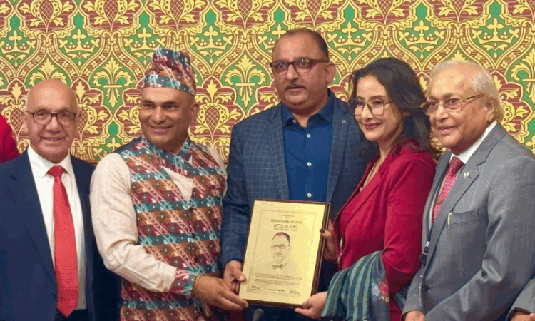 Atta Ul Haq appointed Brand Ambassador for global 10 Million Meal Project at House of Lords ceremony