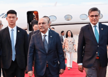President Zardari arrives in China for 10-day official visit