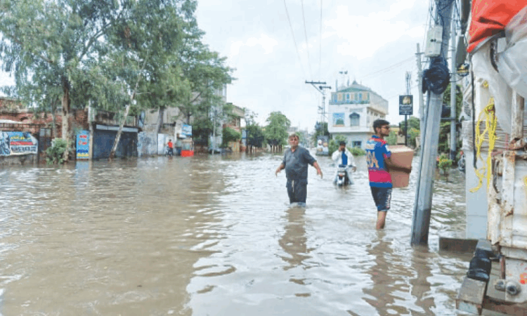 Record 526mm rain submerges Gujrat: schools closed, jail flooded, buildings collapse
