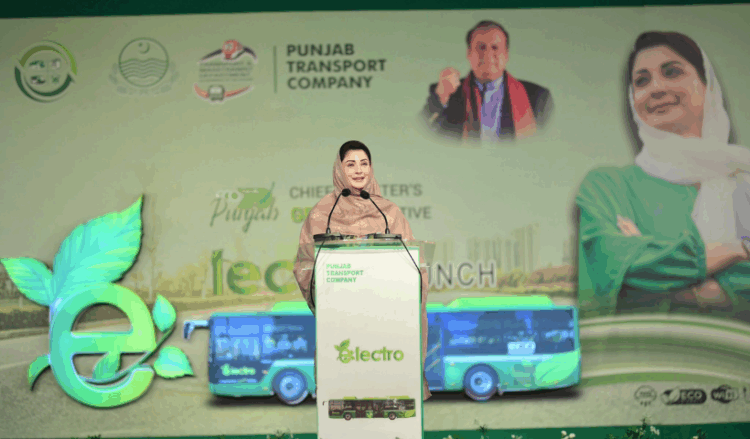 CM Maryam Nawaz launches electric bus service in Sahiwal