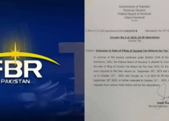 FBR extends income tax filing deadline until October 31