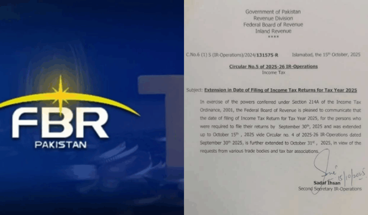 FBR extends income tax filing deadline until October 31