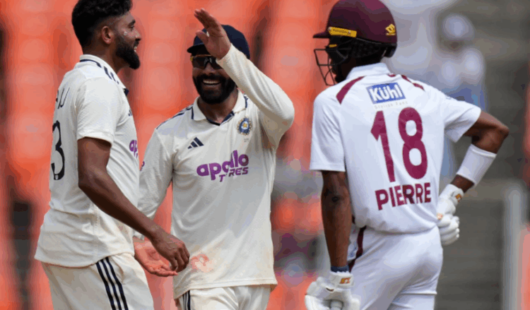 Jadeja shines as India crush West Indies by an innings and 140 runs