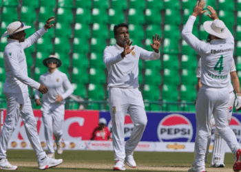 Muthusamy’s six-for restricts Pakistan to 378 despite strong half-centuries