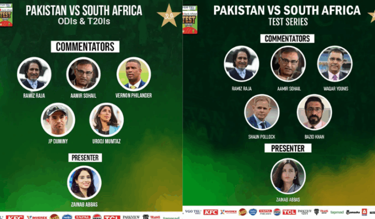 PCB unveils star-studded commentary panel for Pakistan–South Africa series