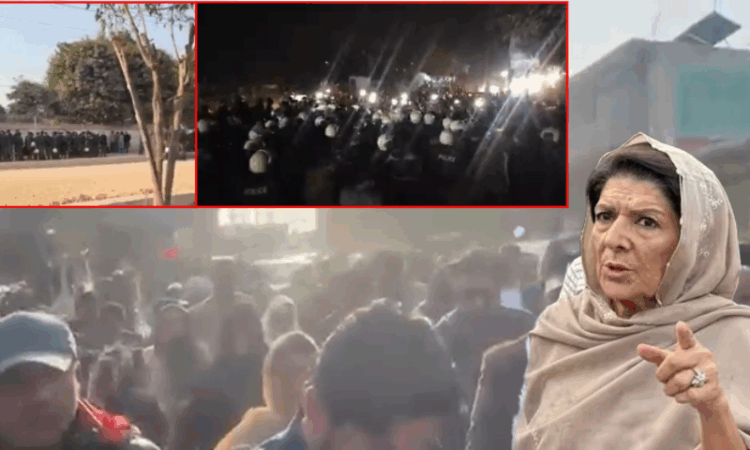 PTI Founder Imran Khan’s sister denied prison visit, supporters stage sit-in at Adiala Jail