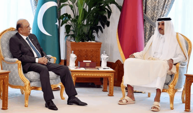 Zardari, Qatari Emir agree to boost defence, economic cooperation