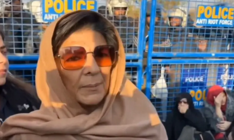 Aleema Khan, PTI workers hold sit-in in Rawalpindi after being barred from meeting Imran Khan