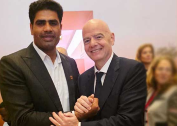 Olympic Javelin Star Arshad Nadeem meets FIFA President Gianni Infantino in Dubai