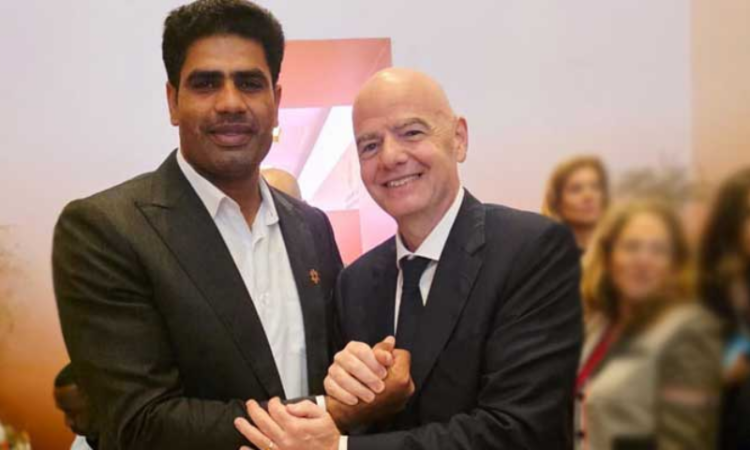 Olympic Javelin Star Arshad Nadeem meets FIFA President Gianni Infantino in Dubai
