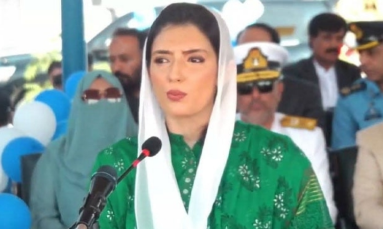 Aseefa Bhutto attends passing out parade at Bakhtawar Cadet College for Girls