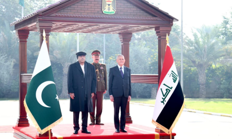 President Zardari begins four-day official visit to Iraq to boost bilateral ties