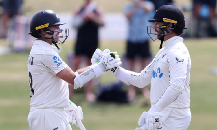 Conway and Latham’s record stand gives New Zealand strong start in third test against West Indies