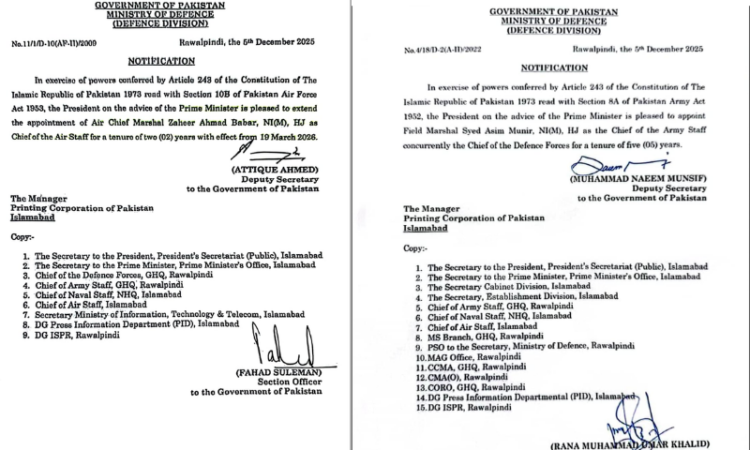 Govt notifies Asim Munir as Pakistan’s first Chief of Defence Forces