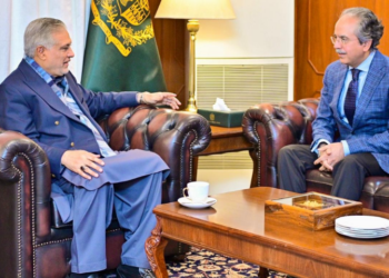 Ishaq Dar meets Pakistan’s UN Envoy Asim Iftikhar, reviews engagements at United Nations