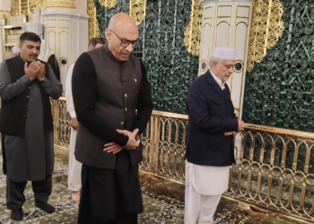 Ishaq Dar offers prayers at Roza-e-Rasool ﷺ during Saudi Arabia visit
