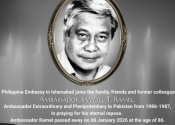 Philippine Embassy pays tribute to former Ambassador Samuel T. Ramel