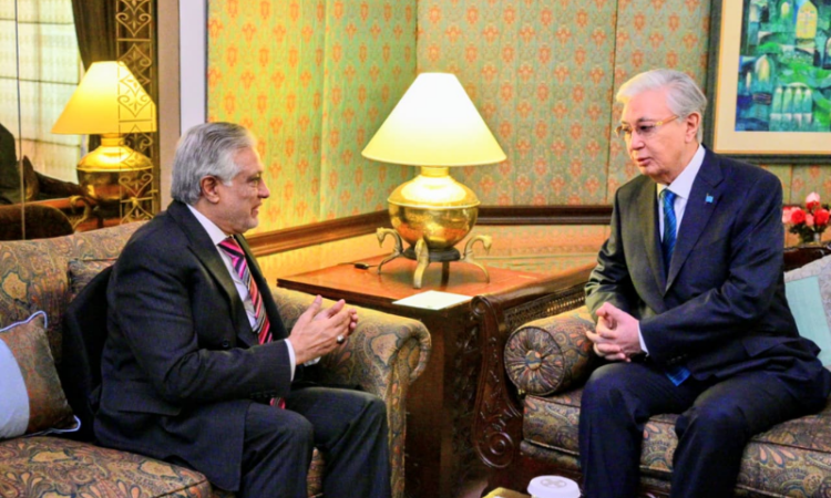 Ishaq Dar calls on Kazakh President Tokayev, reaffirms commitment to expanding bilateral cooperation