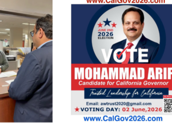 Mohammad Arif takes oath as official candidate for California Governor