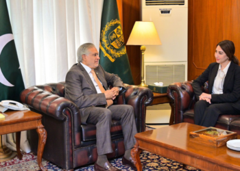 Ishaq Dar meets Natalie A. Baker to discuss bilateral cooperation