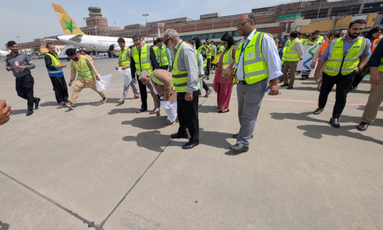 FOD Walk conducted at Allama Iqbal International Airport, Lahore to strengthen airside safety