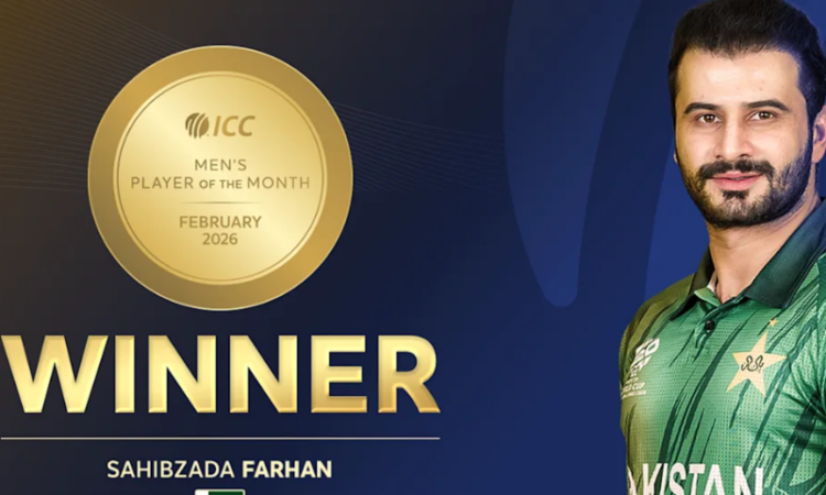 Sahibzada Farhan named ICC Men’s Player of the Month for February 2026