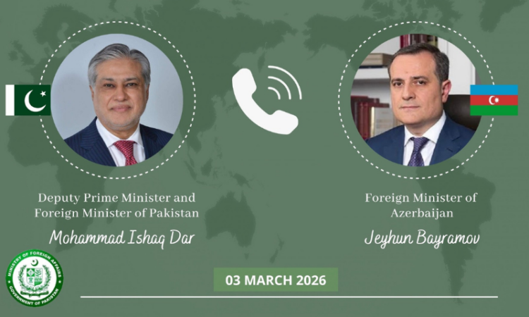 Ishaq Dar, Jeyhun Bayramov discuss Middle East situation
