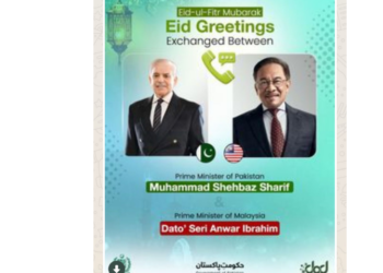 PM Shehbaz, Malaysian counterpart exchange Eid greetings, stress regional peace