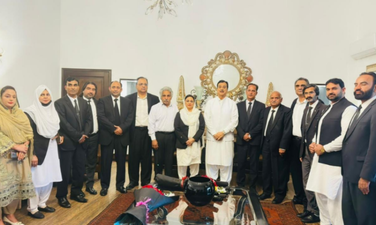 Chairman Senate Syed Yousaf Raza Gilani meets delegation of Multan District Bar
