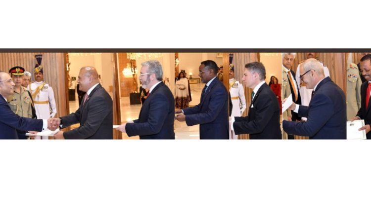 President Zardari receives credentials from envoys of six countries, discusses expanding bilateral cooperation
