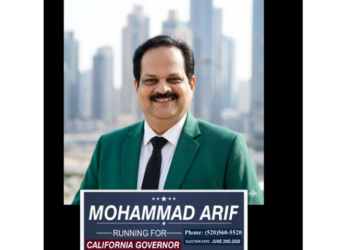 Mohammad Arif certified candidate for California Governor race; urges voter participation