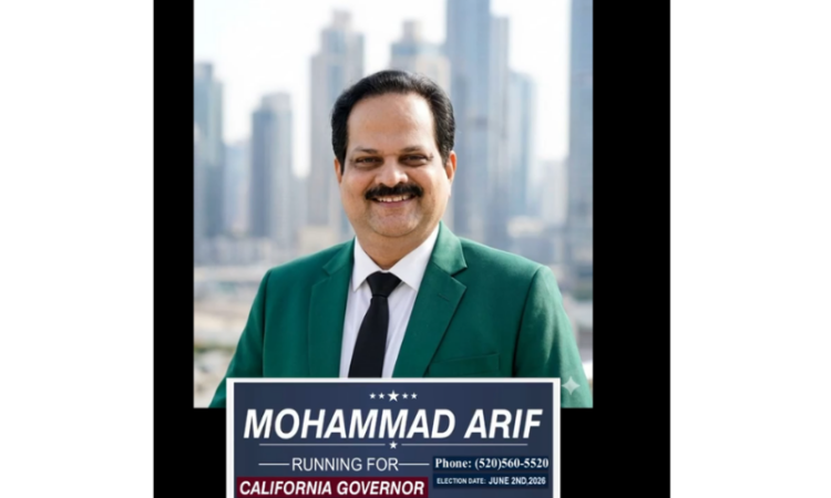 Mohammad Arif certified candidate for California Governor race; urges voter participation