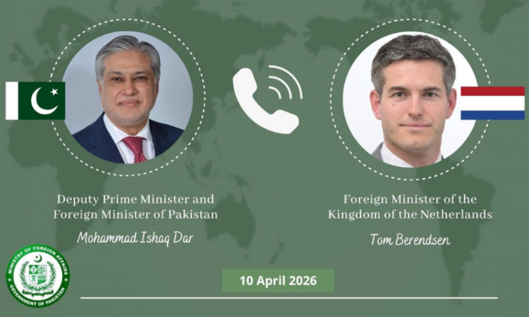 Pakistan, Netherlands reaffirm ties as Dar discusses regional developments with Dutch counterpart