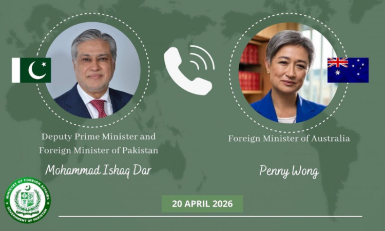 Dar, Australian FM discuss Iran–US dialogue, stress peaceful conflict resolution