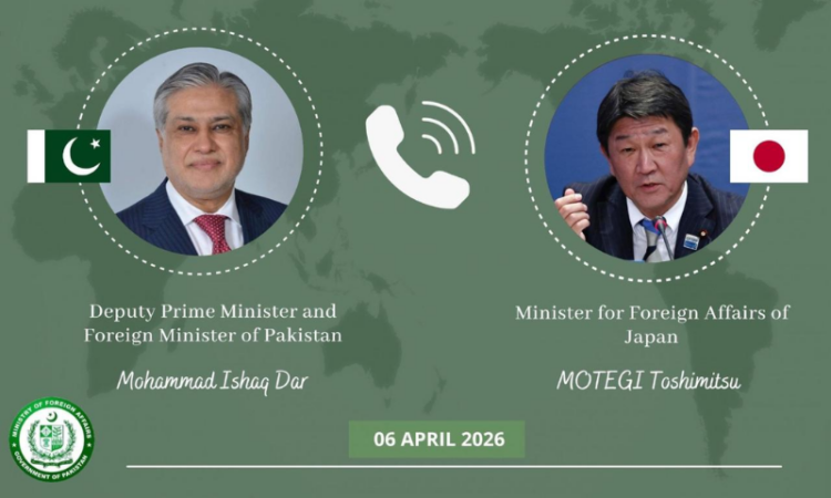 Dar, Japanese FM discuss Middle East tensions, stress de-escalation