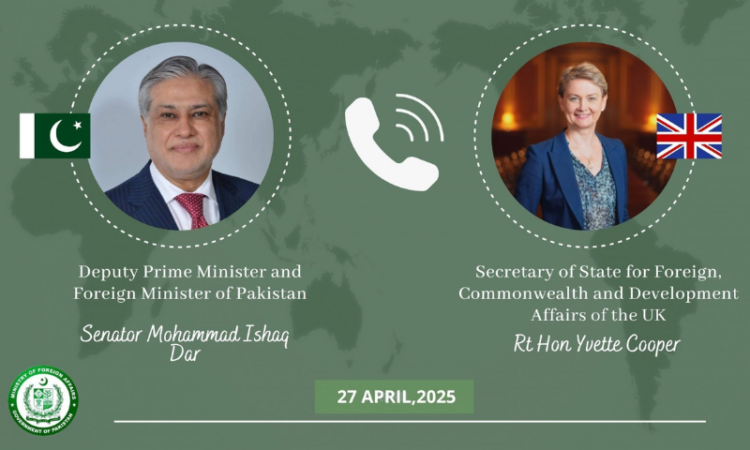 Ishaq Dar, UK Foreign Secretary discuss regional developments, emphasise dialogue