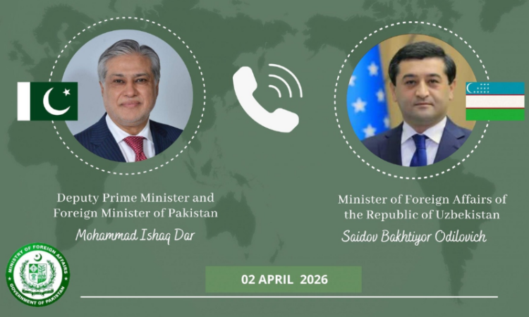 Dar, Uzbek FM discuss regional peace, agree to strengthen coordination
